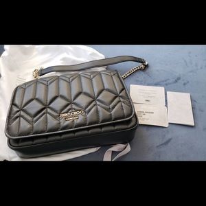 Jimmy Choo Black Bag Quilted Chain Crossbody